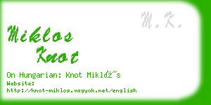 miklos knot business card